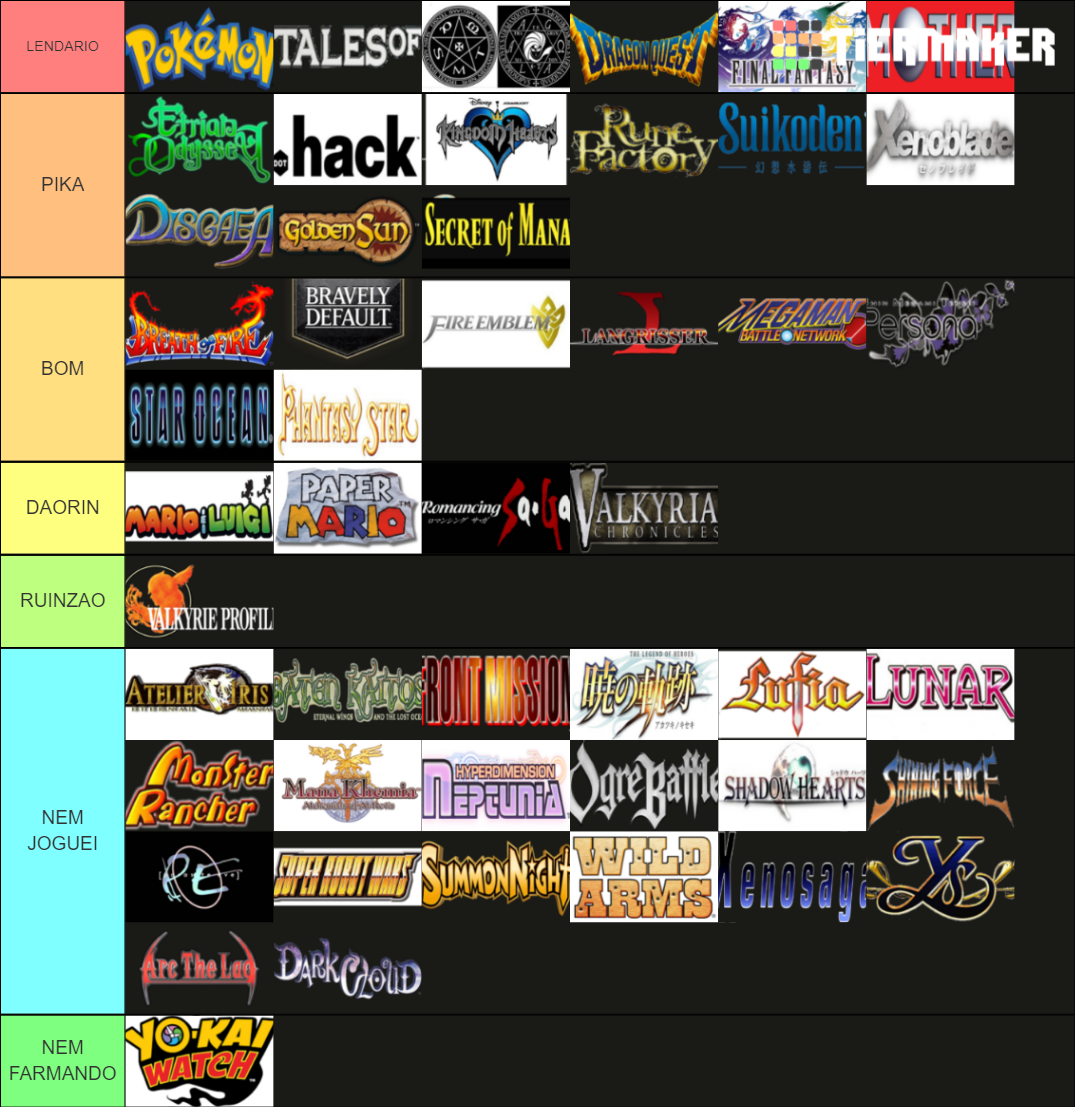 jrpg franchise tier list