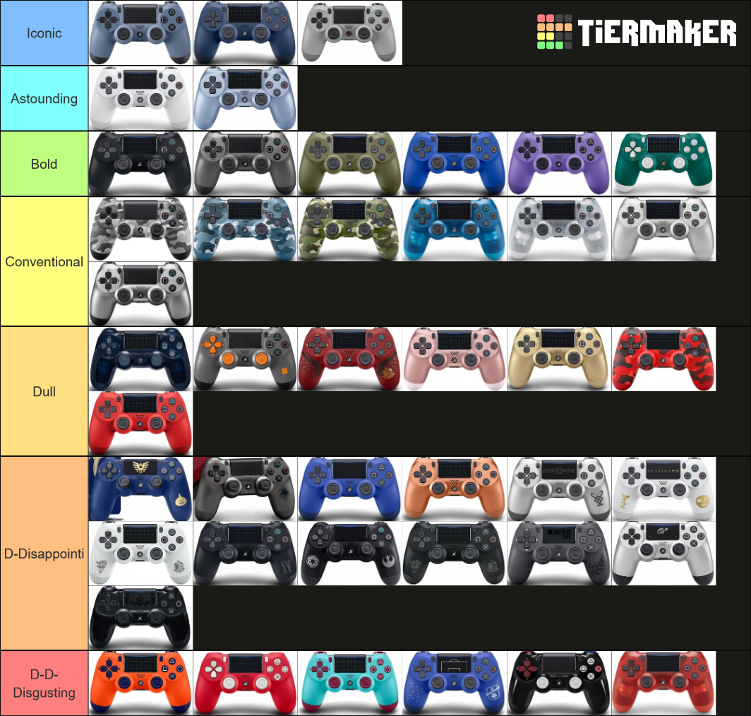 DUALSHOCK 4 Colors PS4 Controller Tier List Community Rankings dualshock-4-colors-ps4-controller-tier-list-community-rankings