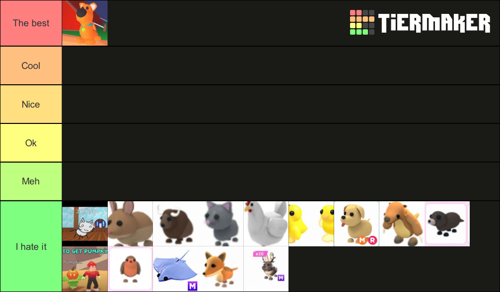 Adopt me common pets Tier List (Community Rankings) - TierMaker