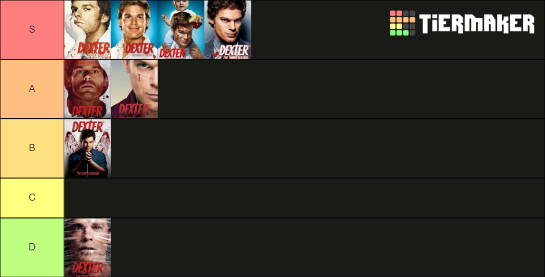 Dexter Seasons Tier List Community Rankings TierMaker   Dexter Seasons 34987 1639095413 