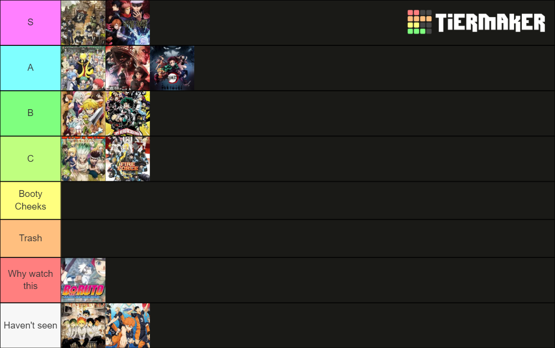 New Gen Anime Tier List (Community Rankings) - TierMaker