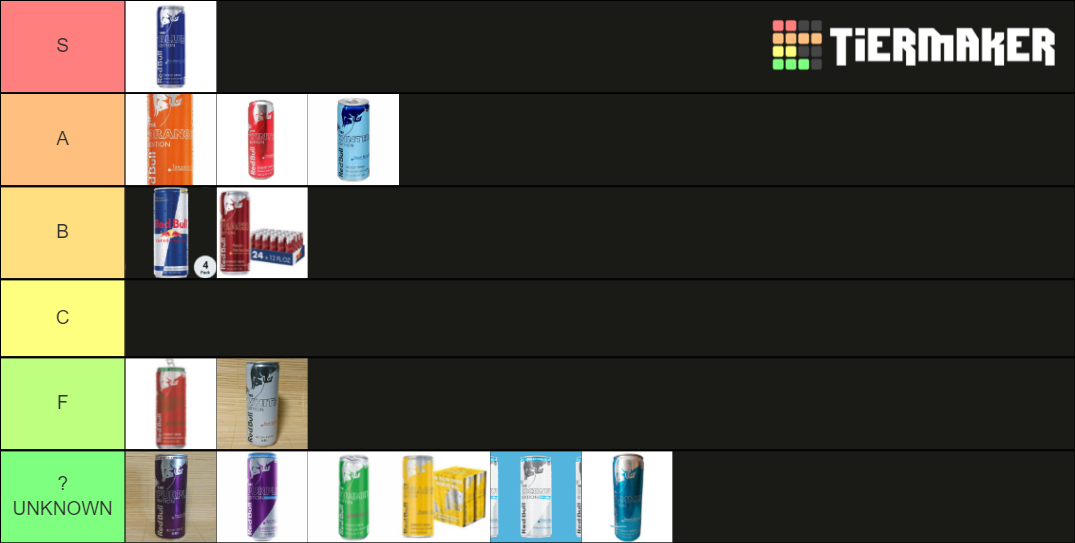 RED BULL FLAVORS Tier List (Community Rankings) - TierMaker