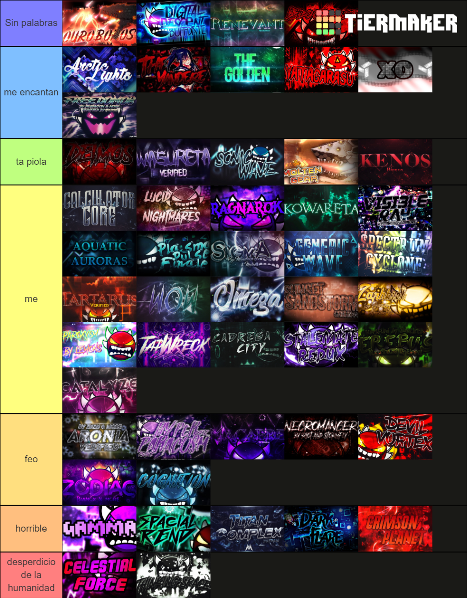 Top 50 Geometry Dash Demons (as of 22/7/20) Tier List