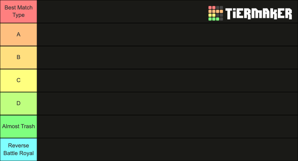 Wrestling Match Types Tier List Rankings) TierMaker