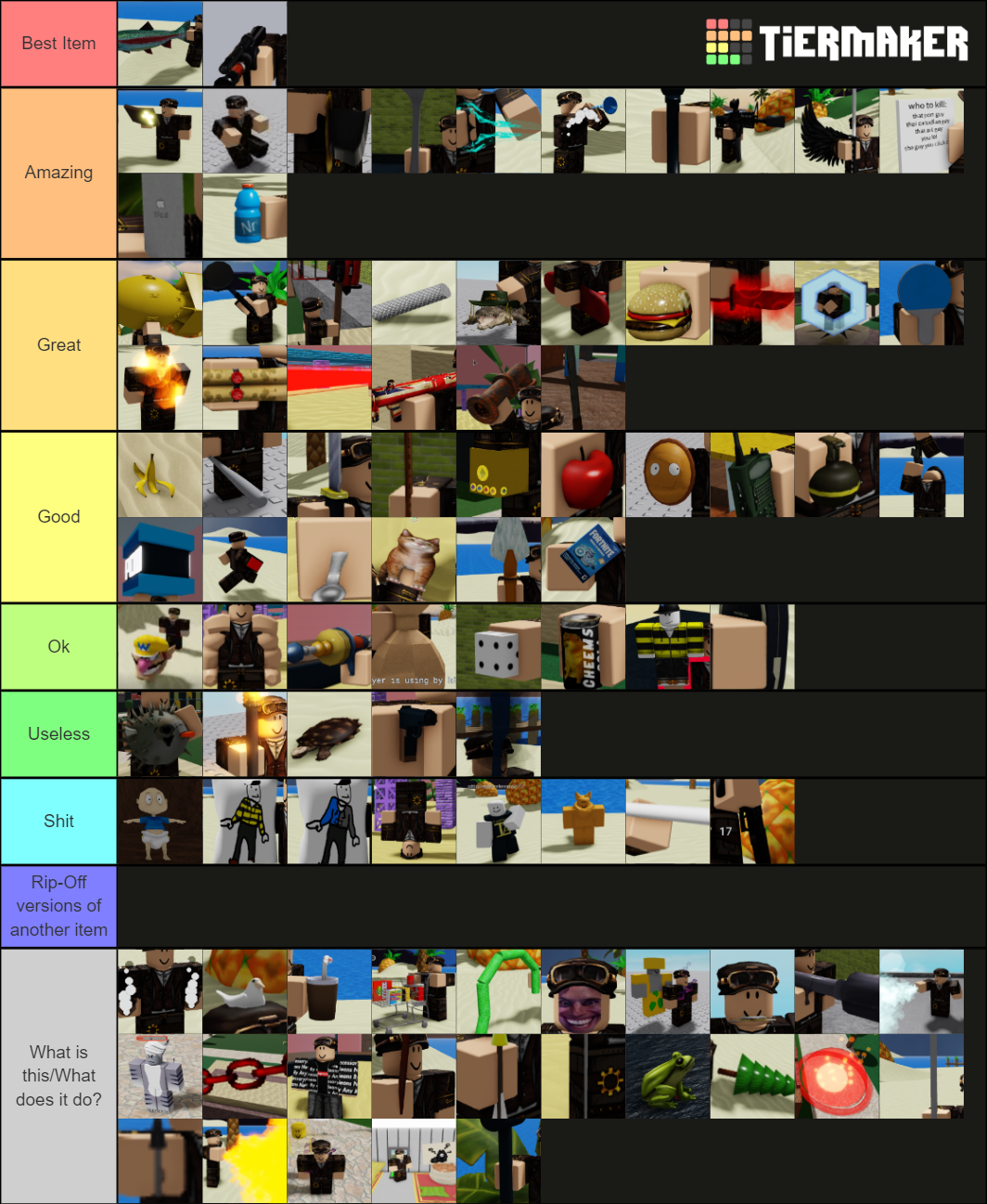 Item Asylum Items Tier List (Community Rankings) - TierMaker