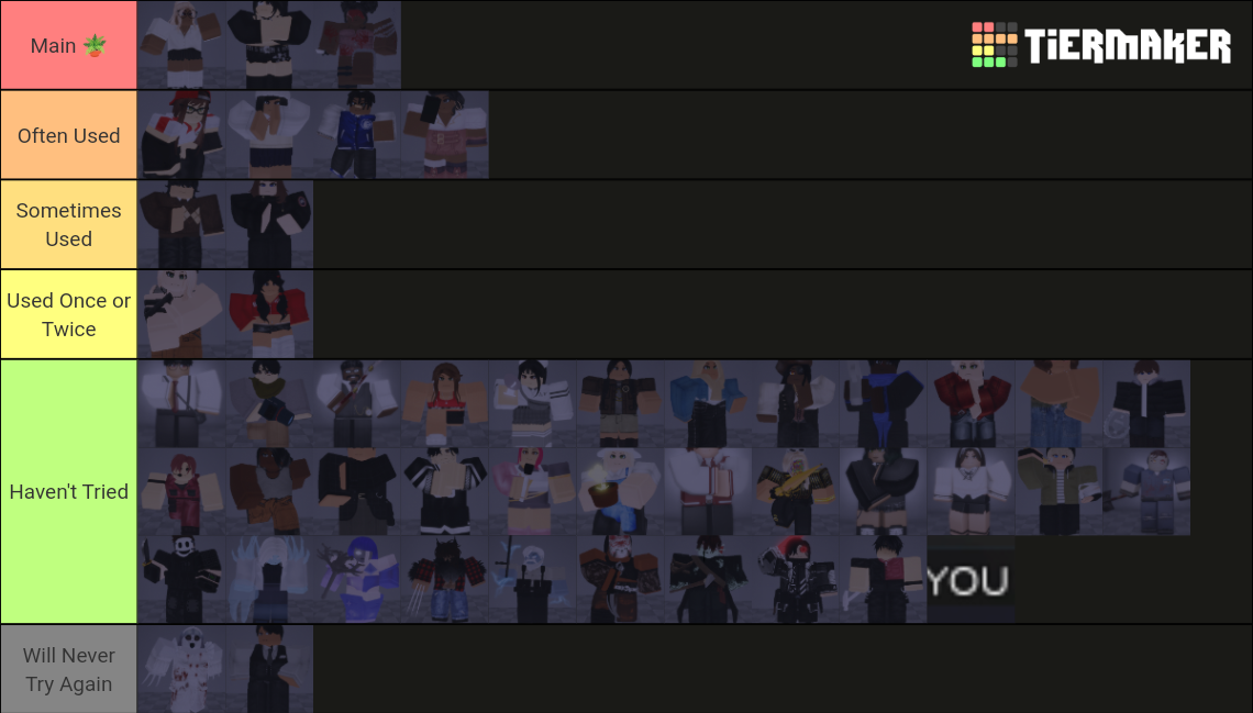 Daybreak ROBLOX Character Tier List Community Rankings TierMaker daybreak-roblox-character-tier-list-community-rankings-tiermaker