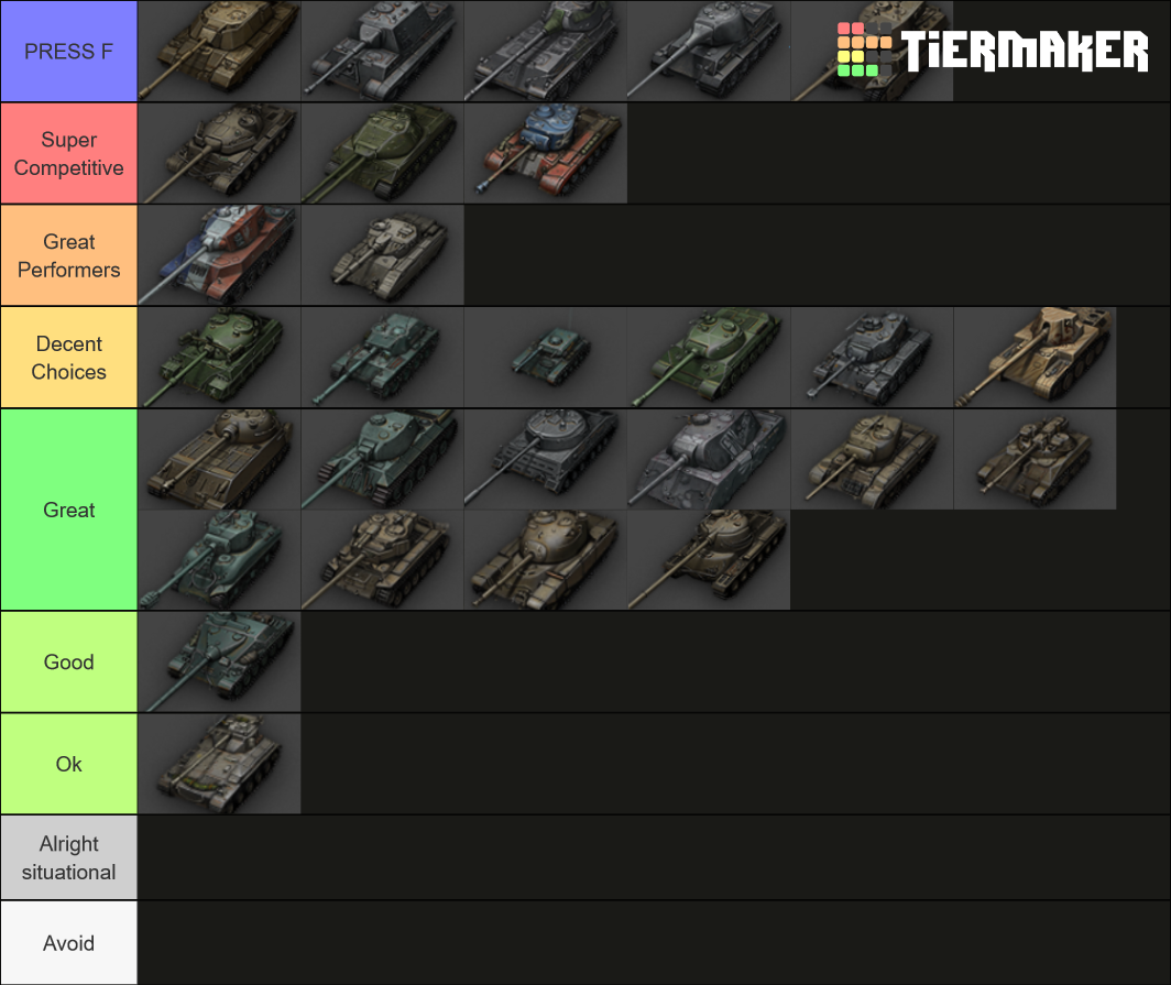 WoT patch 1.15 premium tank Tier List Rankings) TierMaker