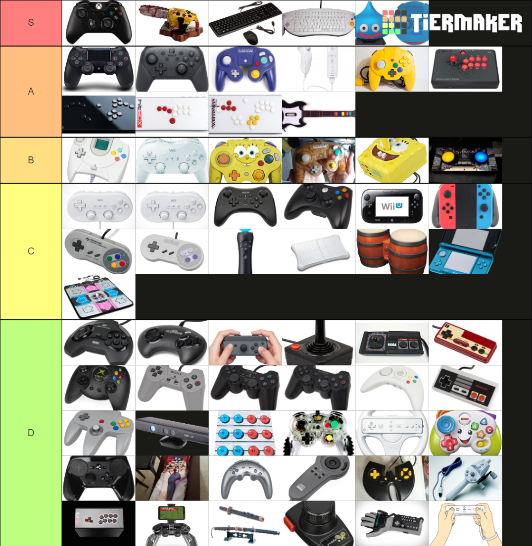 Video Game Controllers (Extensive) Tier List Rankings