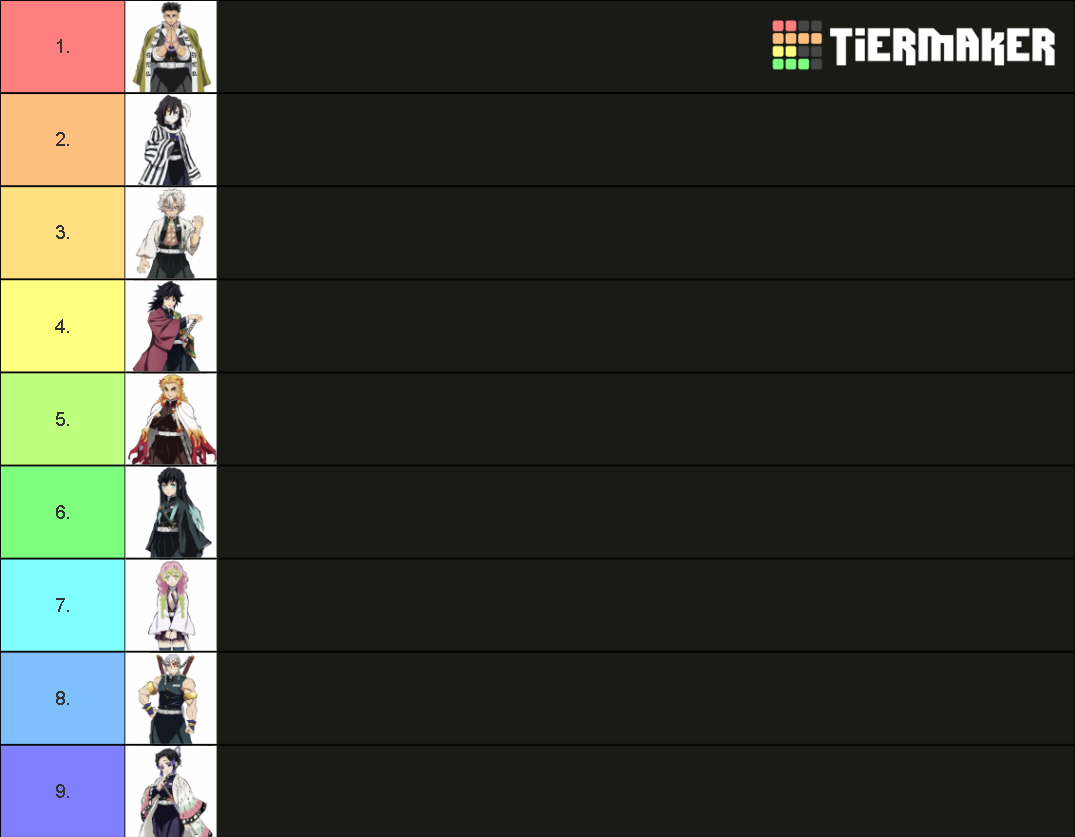 Demon Slayer Hashiras Tier List (Community Rankings)   TierMaker