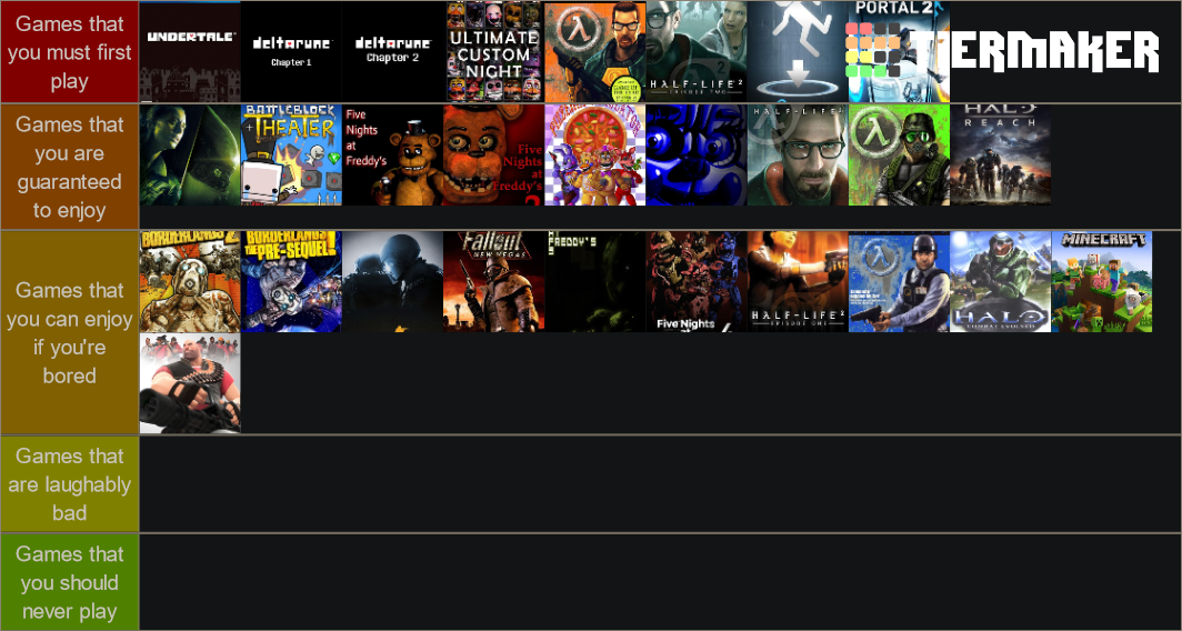 Top Games of All Time Tier List (Community Rankings) - TierMaker