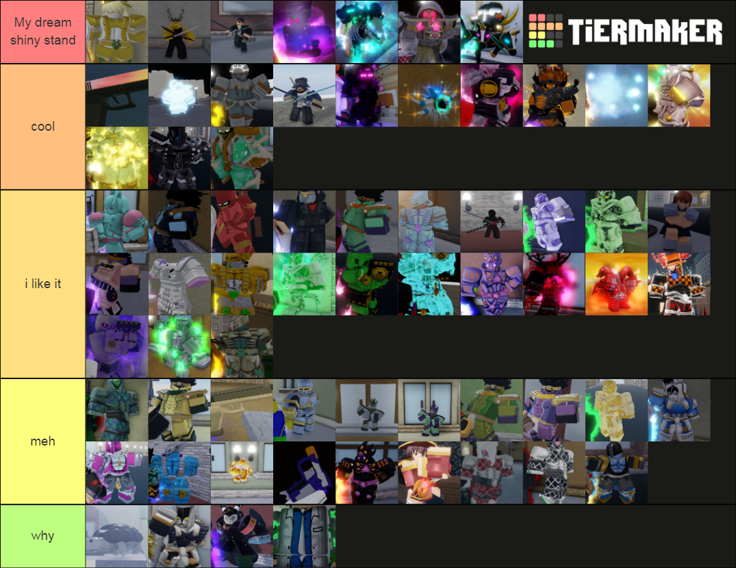 Yba Shiny (October Update) Tier List (Community Rankings) - TierMaker