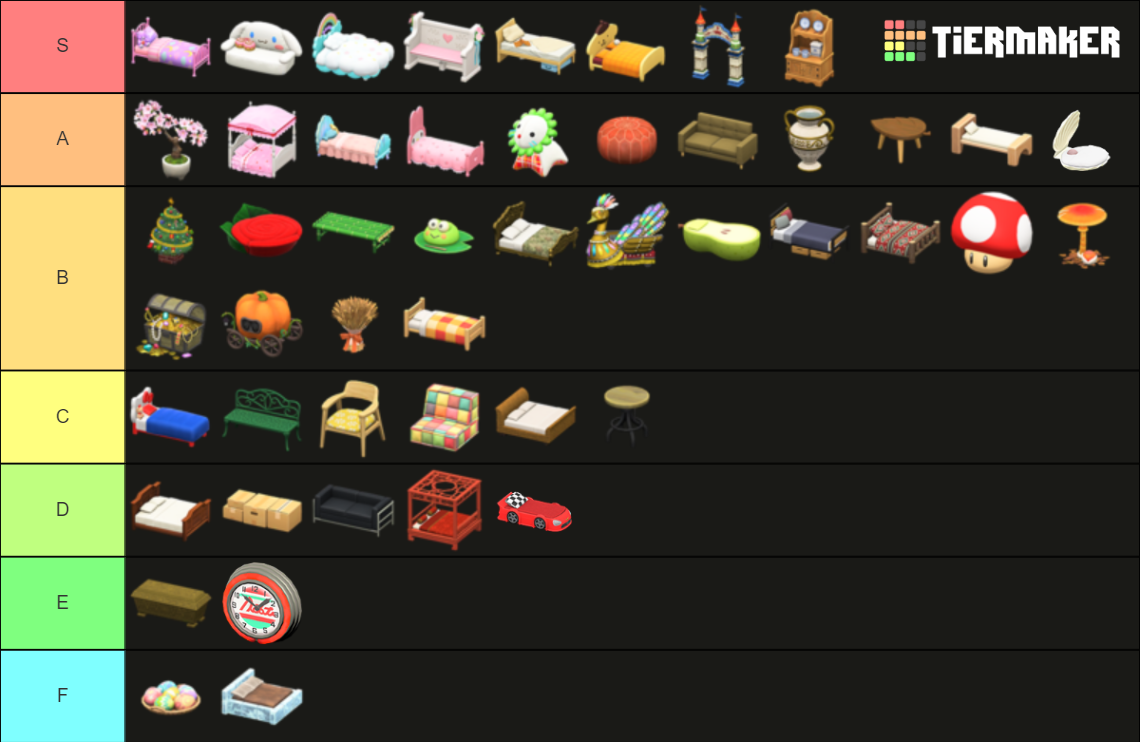 ACNH Furniture Series (+2.0) Tier List Rankings) TierMaker