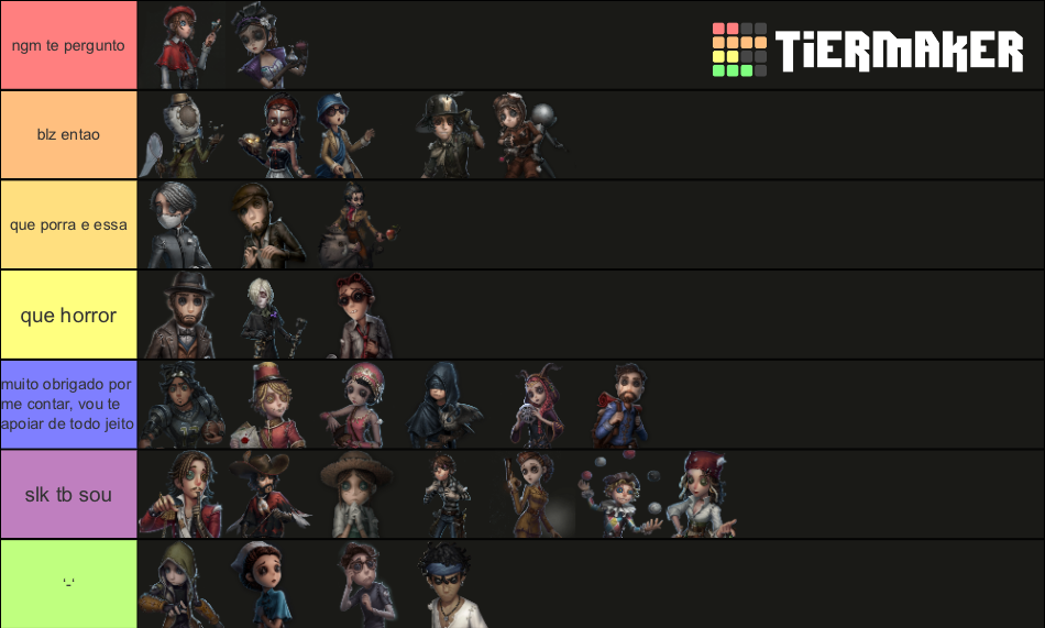 IDV Characters (December 2020) Tier List Rankings) TierMaker