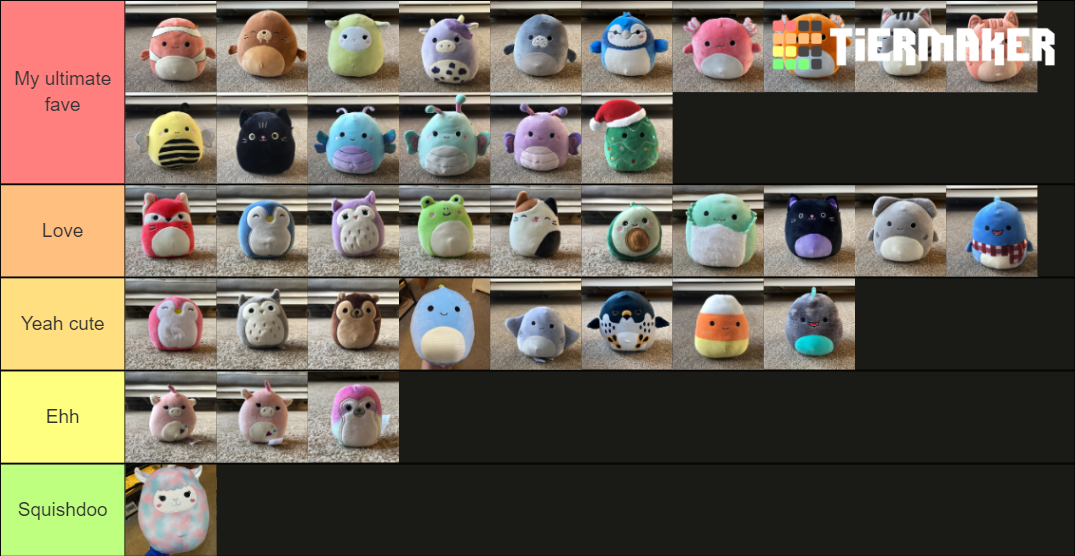 Squishmallow Tierlist Tier List Rankings) TierMaker