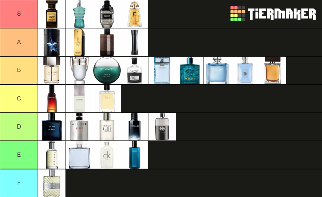 Men's Fragrance Bottle Design Tier List (Community Rankings) - TierMaker