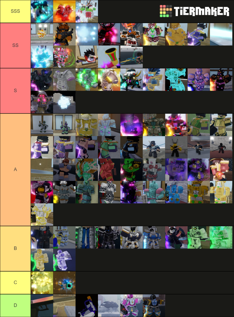 Yba Shiny (October Update) Tier List (Community Rankings) - TierMaker