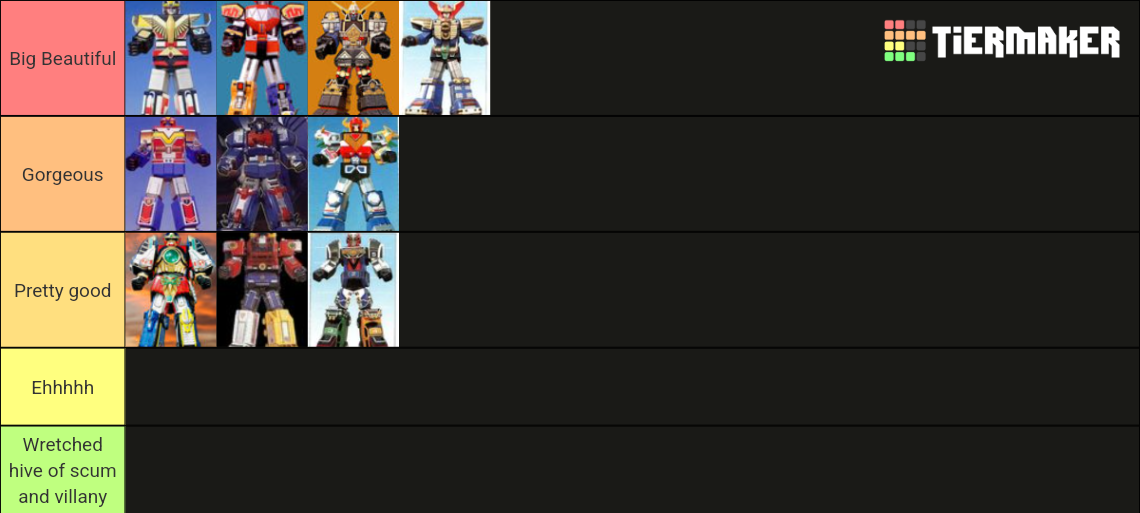 PR/Super Sentai mecha rating Tier List (Community Rankings) - TierMaker