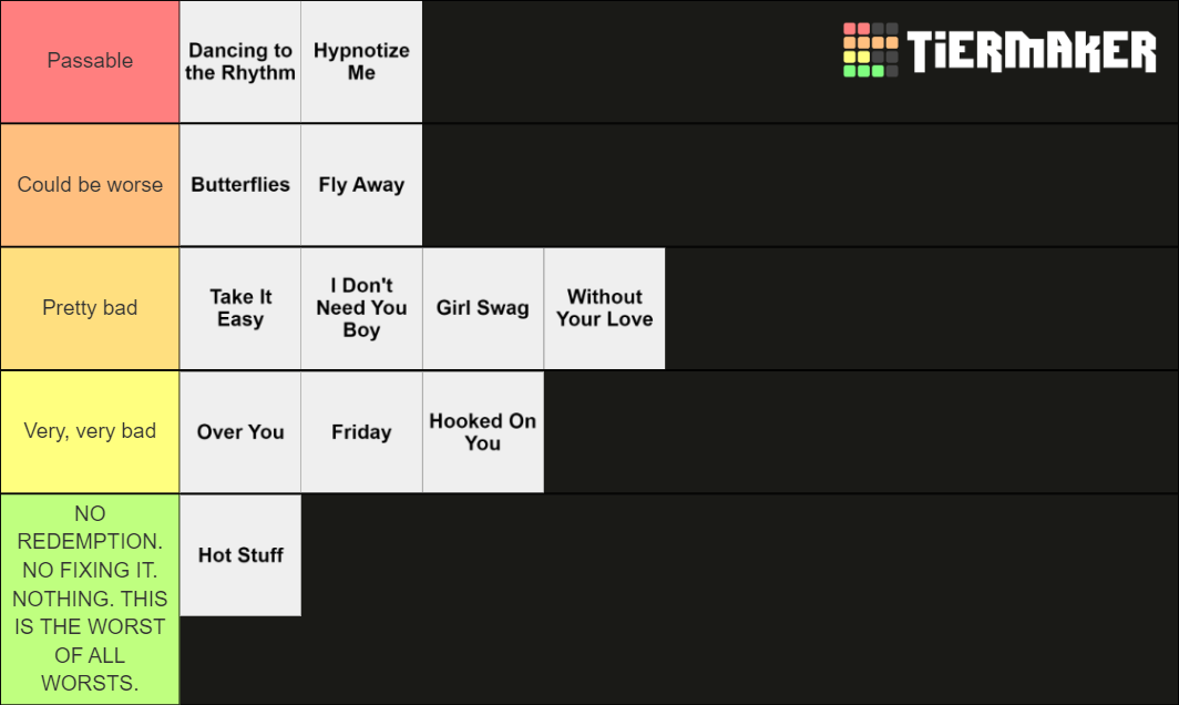 ARK Music Factory Songs Tier List Rankings) TierMaker