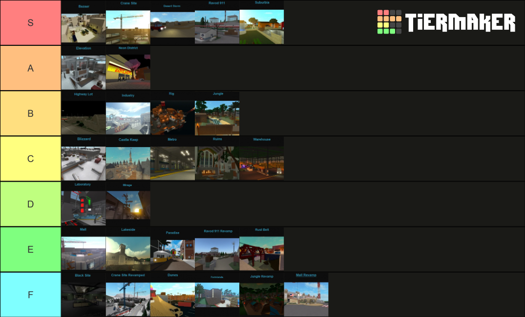 Phantom Forces Maps Tier List (Community Rankings) - TierMaker