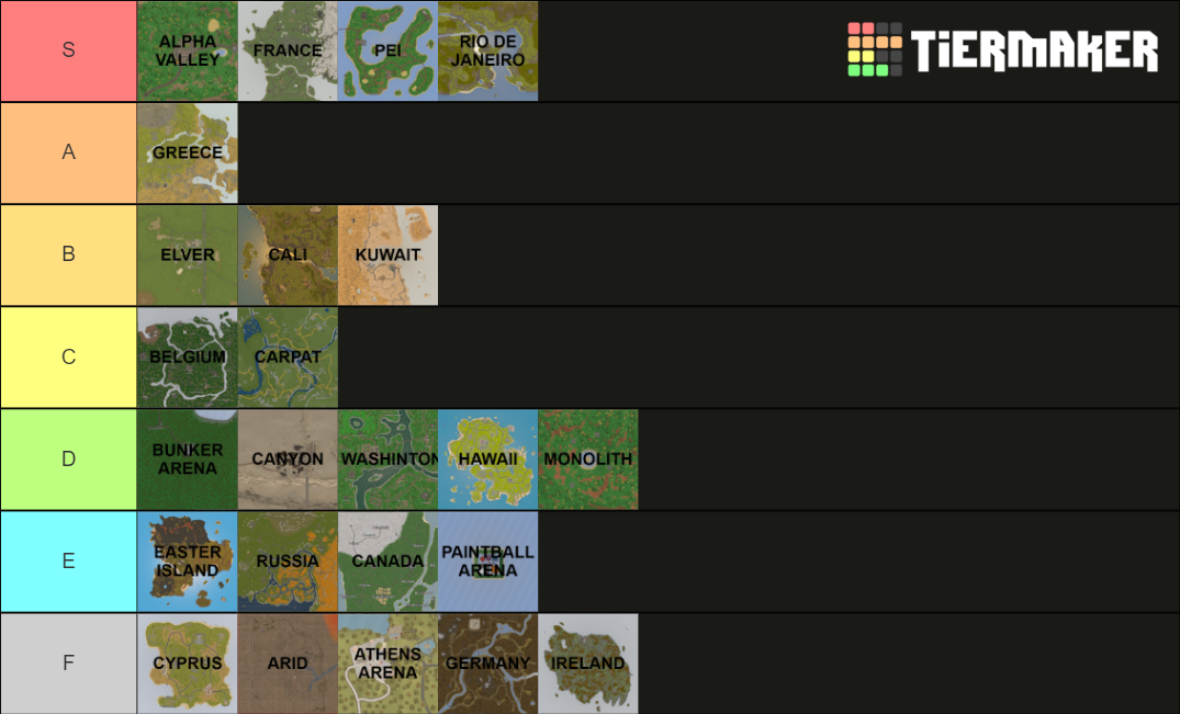 Unturned Maps Tier List Rankings) TierMaker