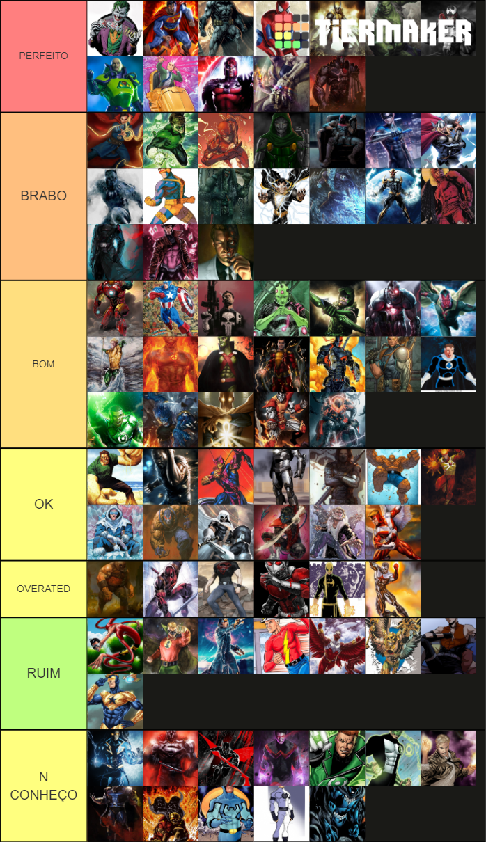 DC vs. MARVEL Husbando Tier List (Community Rankings) - TierMaker