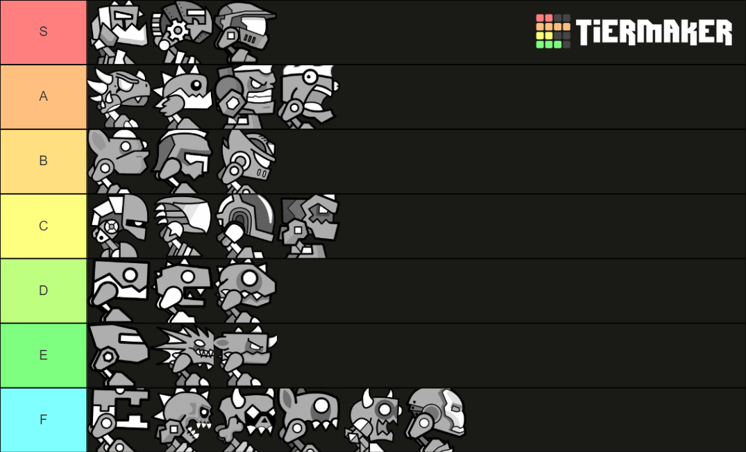 Geometry Dash Robots Tier List Rankings) TierMaker