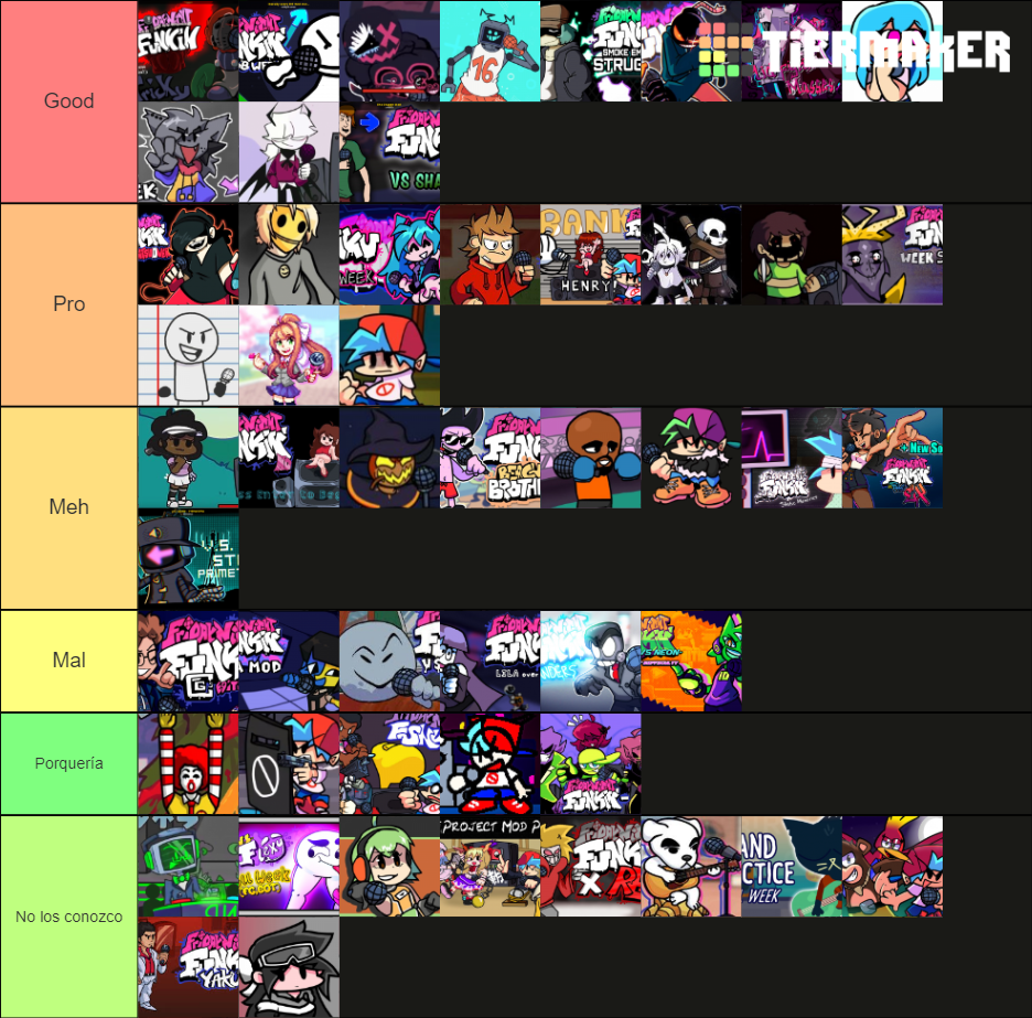 FNF Mods Tier List (Community Rankings) - TierMaker