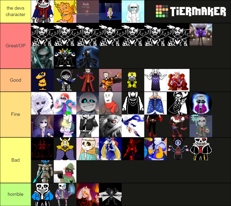 BETTER UNDERTALE SOUL OPS TIER LIST Tier List (Community Rankings ...