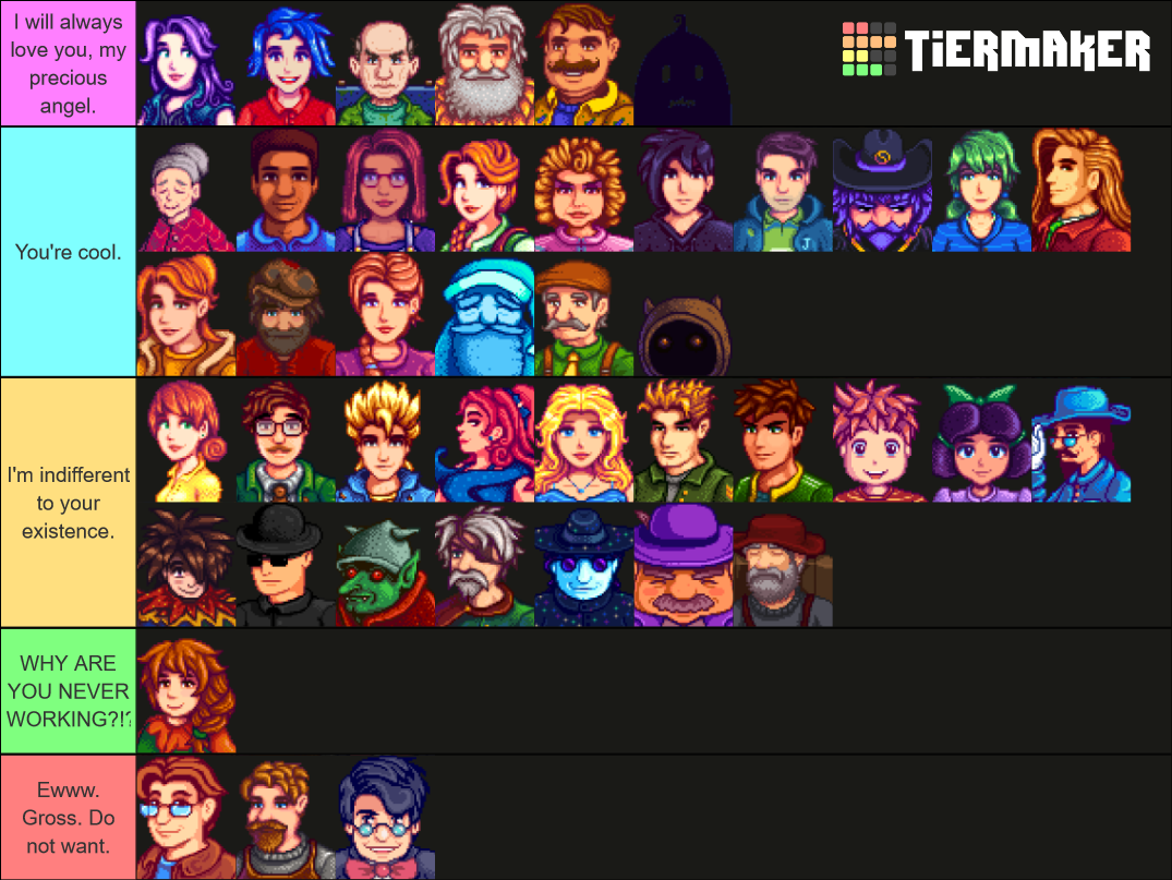 STARDEW VALLEY NPC TIER LIST! Tier List (Community Rankings) - TierMaker