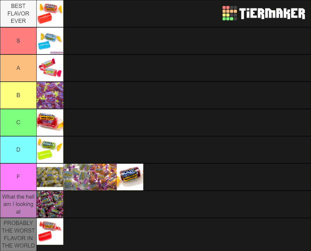 Jolly Rancher Flavors Tier List Rankings) TierMaker