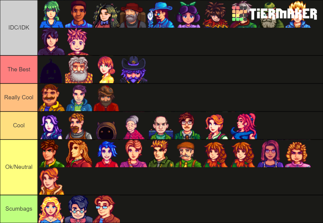 SDV NPC TIERLIST Tier List (Community Rankings) - TierMaker