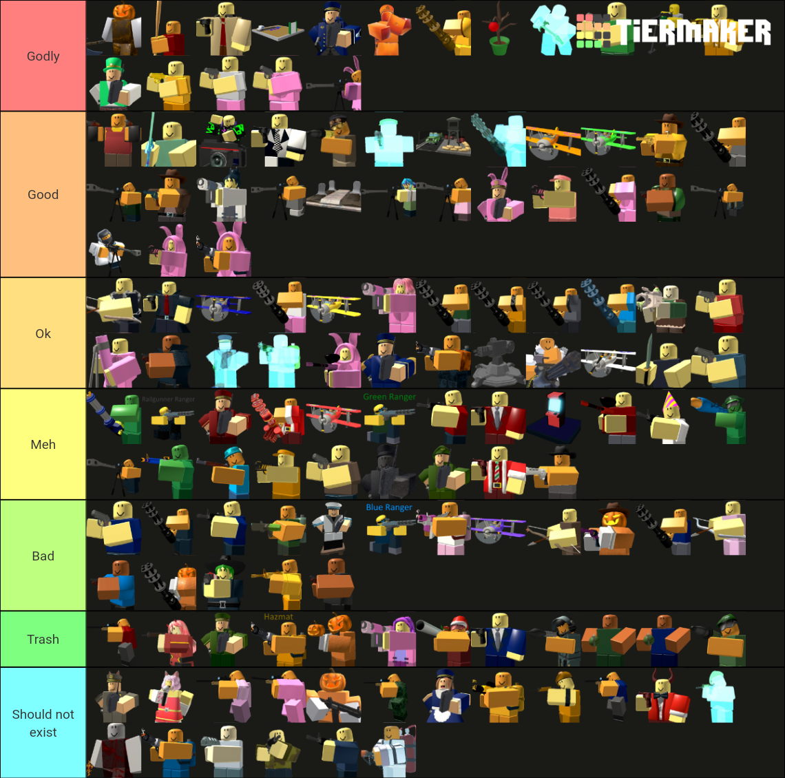 Every TDS Skin Tier List (Community Rankings) - TierMaker