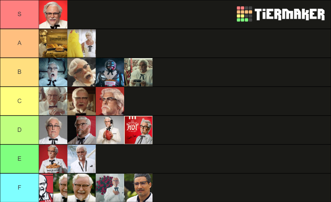 Colonel Sanders Actors Tier List (Community Rankings) - TierMaker