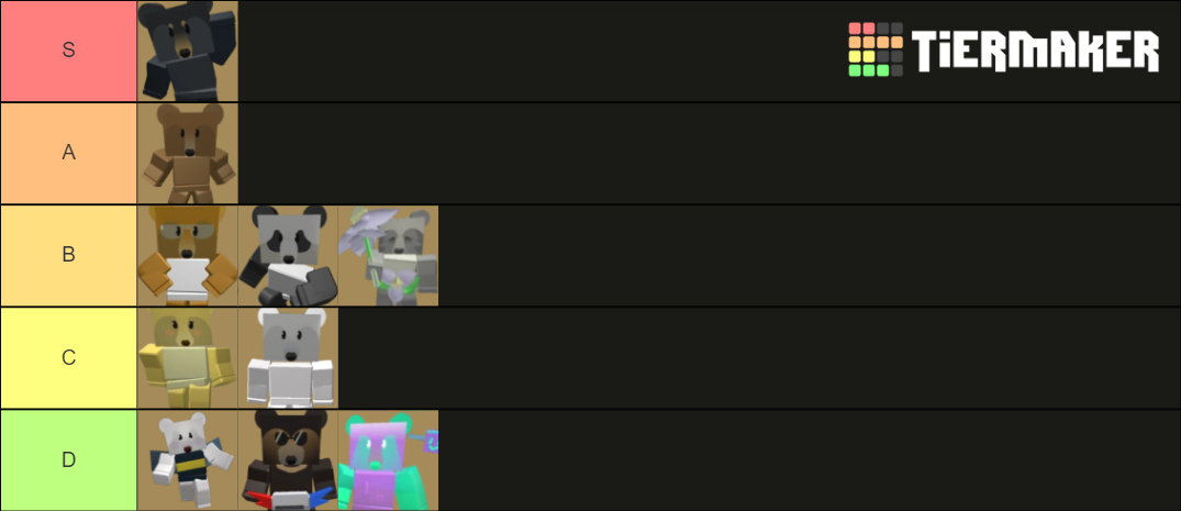 bee swarm simulator bear Tier List (Community Rankings) - TierMaker