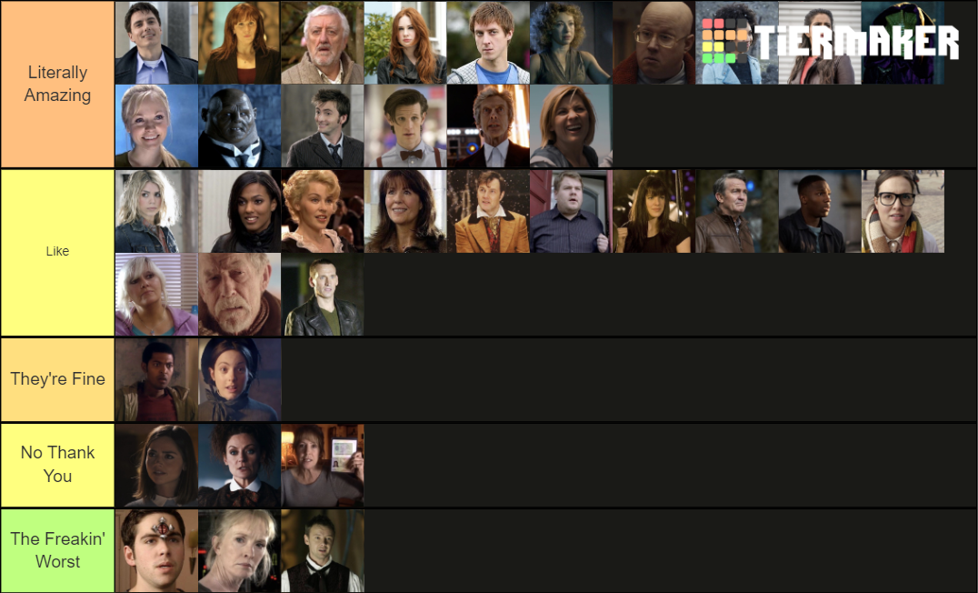 Doctor Who Characters Tier List (Community Rankings) - TierMaker