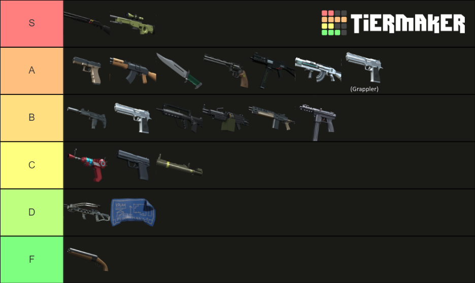 Krunker Weapons Tier List (Community Rankings) - TierMaker