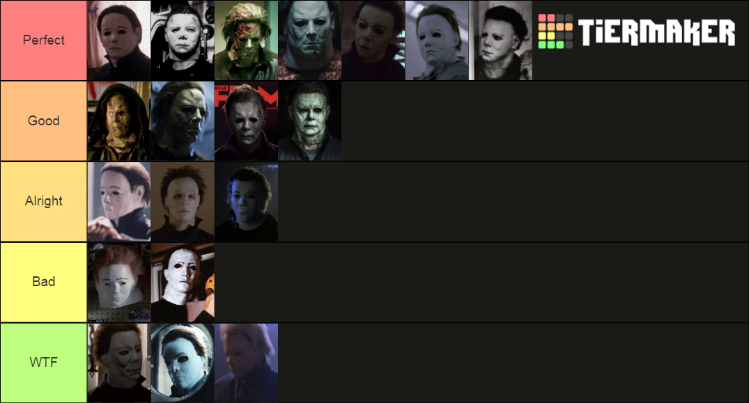 Michael Myers masks RANKED Tier List Rankings) TierMaker