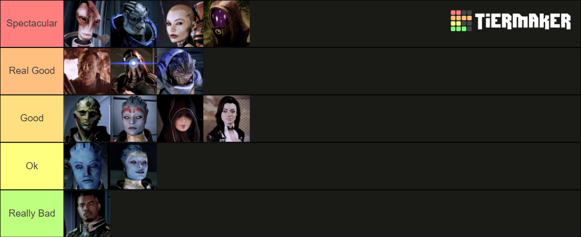 Mass Effect 2 Squadmates Tier List Community Rankings TierMaker   Mass Effect 2 Squadmates 1477180 1657315787 