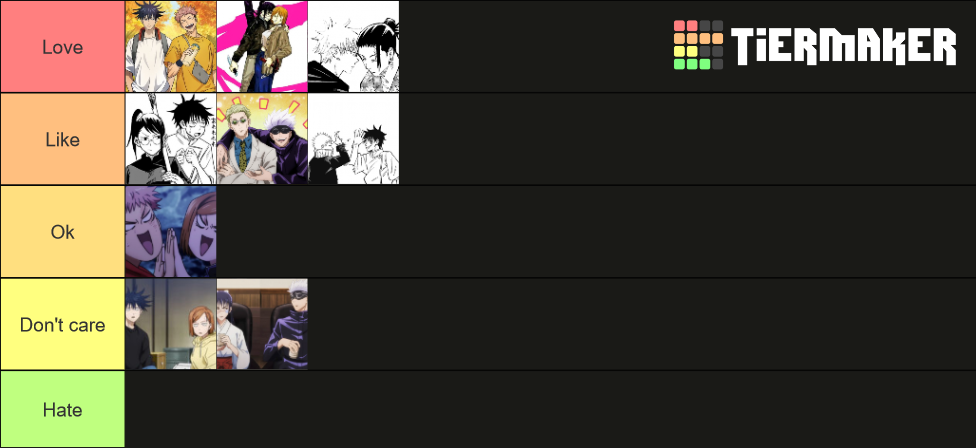 Jujutsu kaisen ships Tier List (Community Rankings) - TierMaker