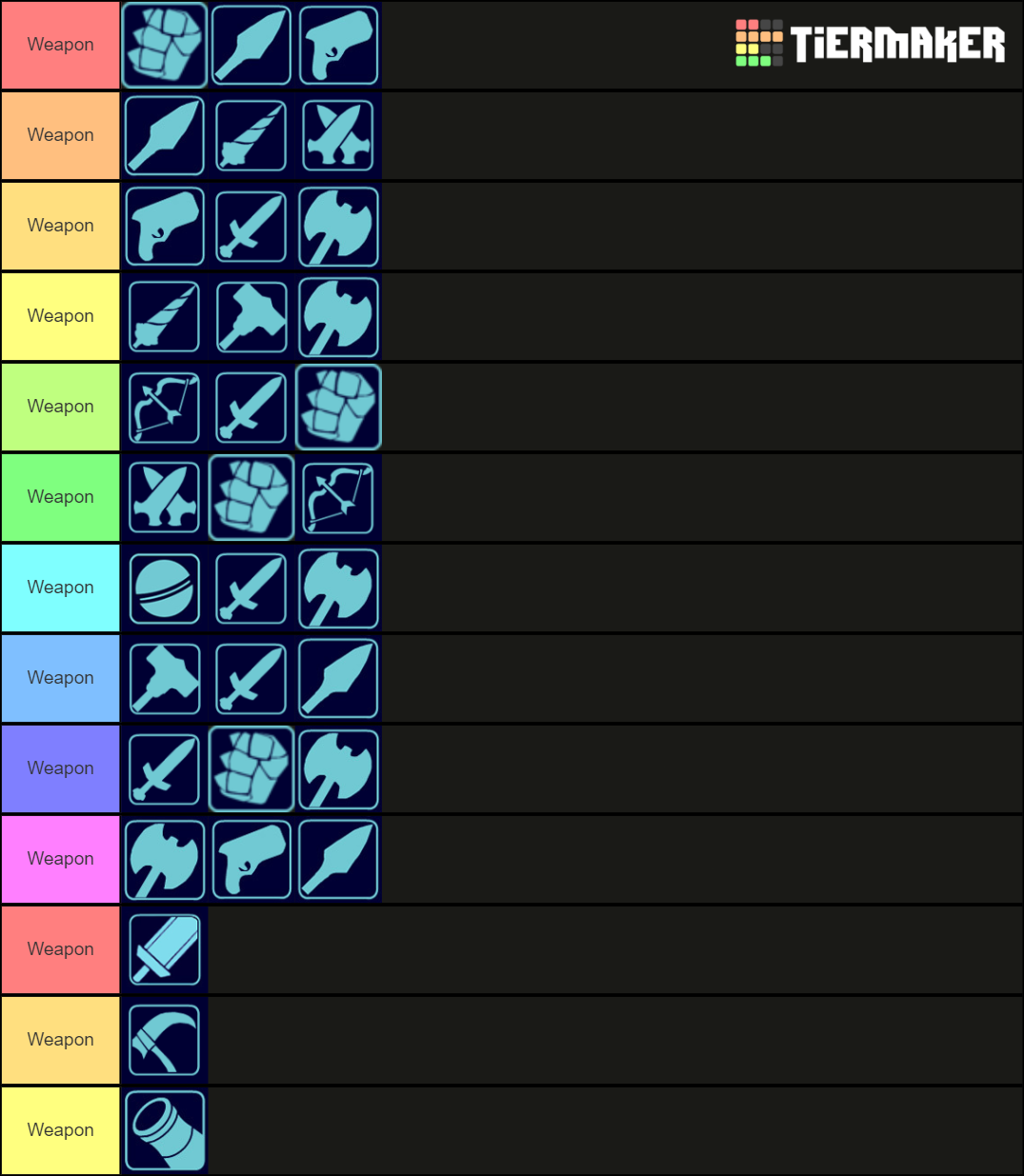 Brawlhalla Weapon Counter Tier List Rankings) TierMaker