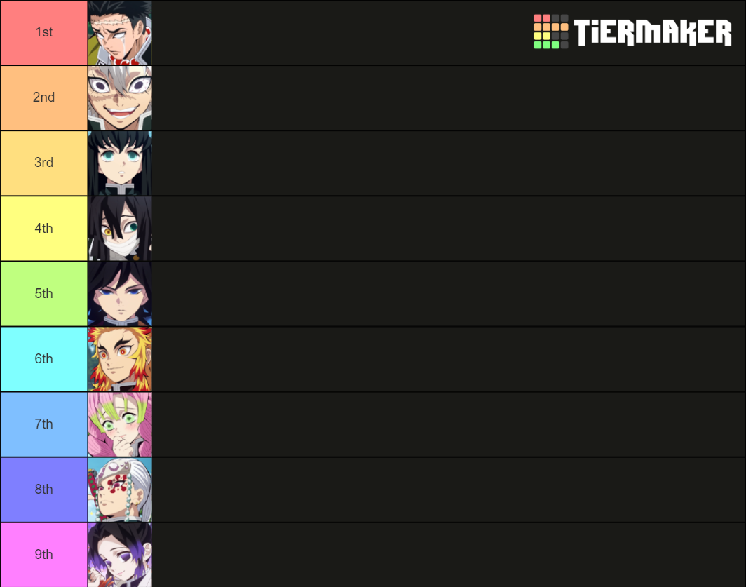 Demon Slayer Hashira Tier List (Community Rankings) - TierMaker