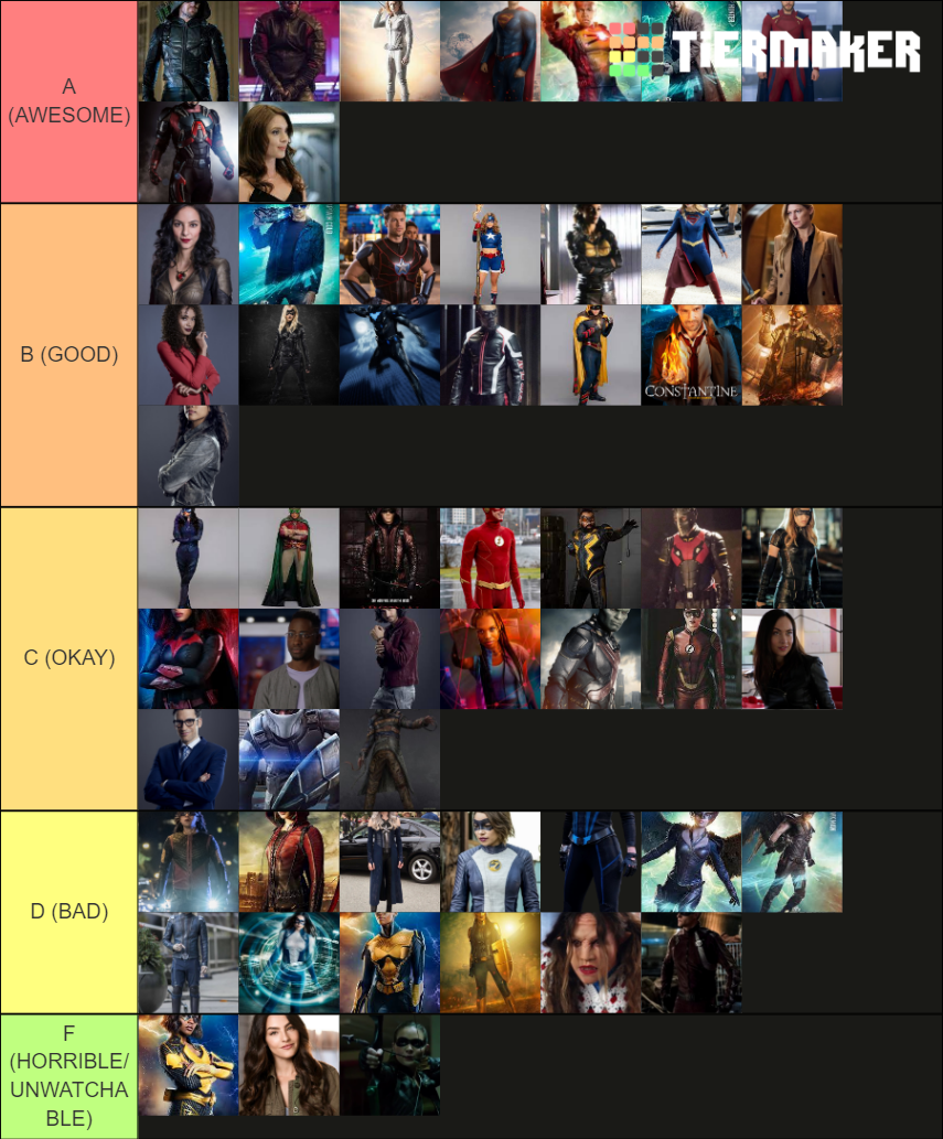 All Arrowverse Characters Ranked Tier List Community Rankings Tiermaker 6436