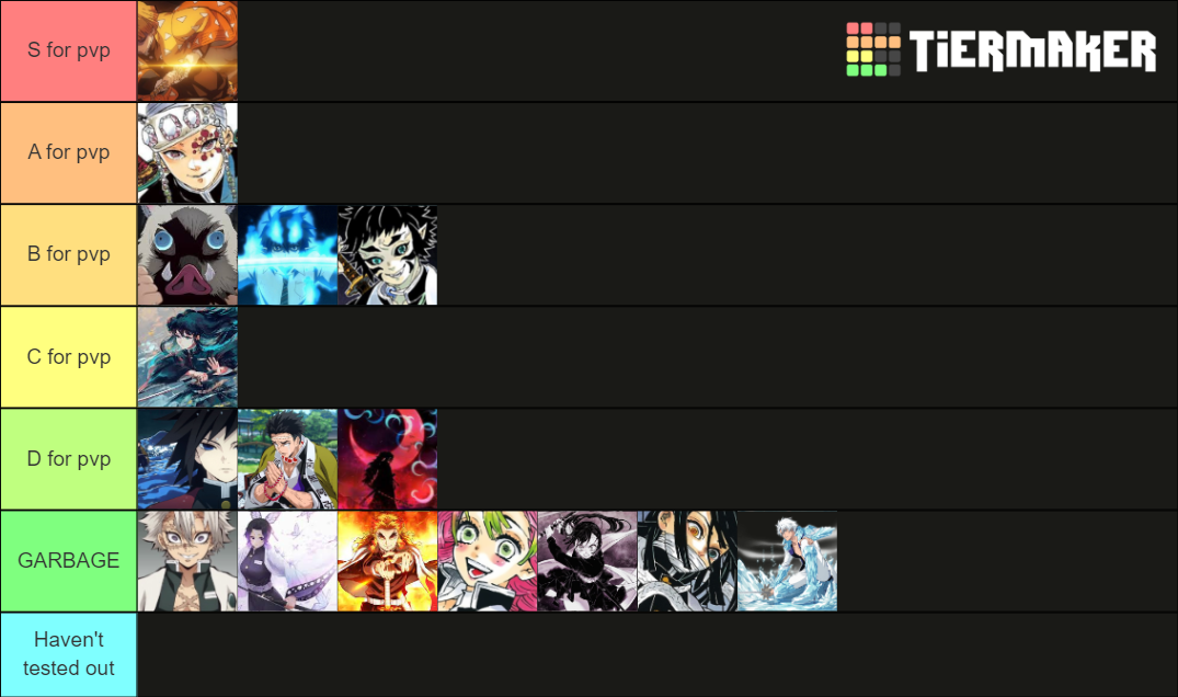 Slayers Unleashed Tier List Community Rankings Tiermaker Hot Sex Picture