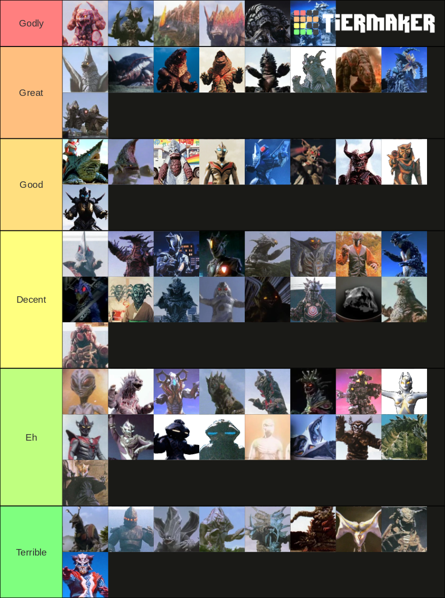 Ultraman Tiga Kaiju/Seijin Tier List (Community Rankings) - TierMaker