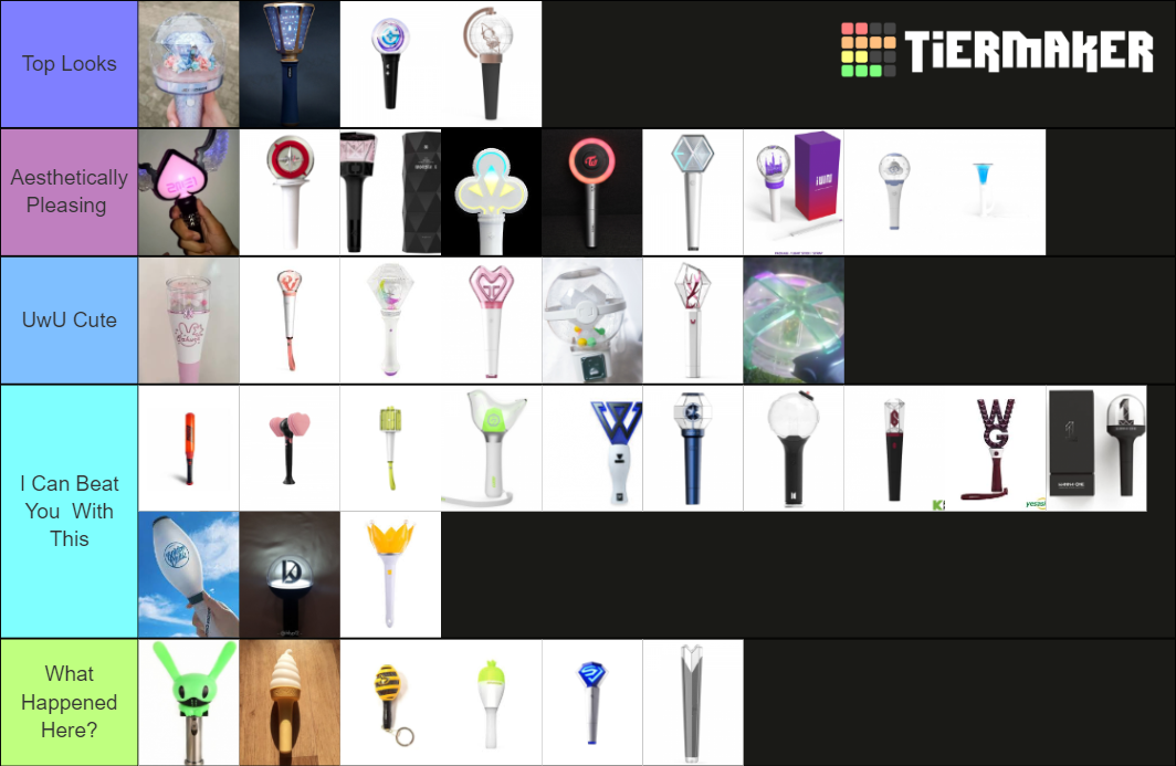 kpop lightstick ranking.. Tier List Rankings) TierMaker