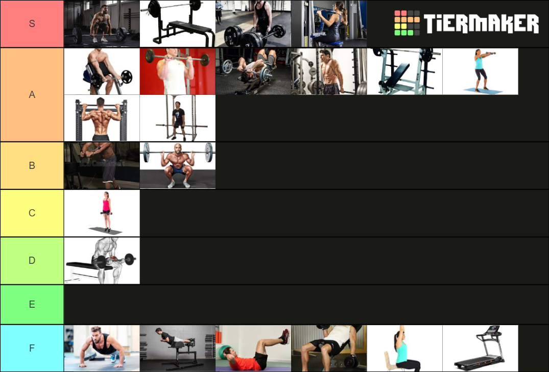 Gym Equipment Tier List Rankings) TierMaker