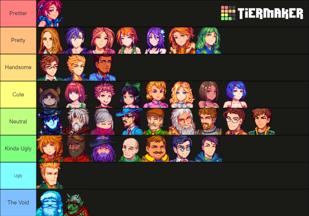 Stardew Valley Anime Tier List (Community Rankings) - TierMaker