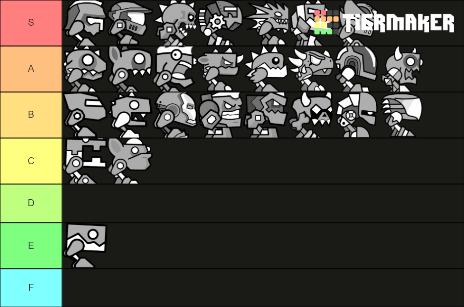 Geometry Dash Robots Tier List Rankings) TierMaker
