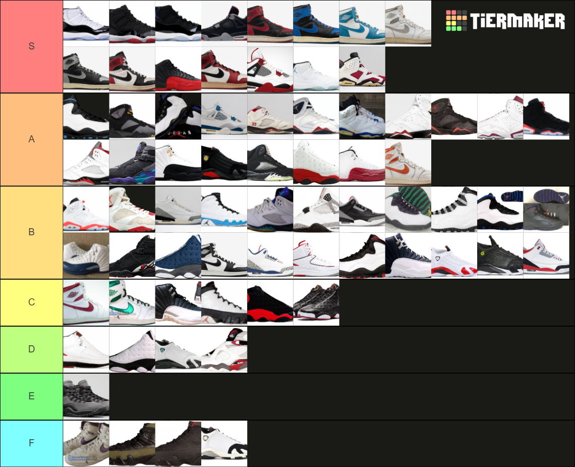 Ranking Every OG Air Jordan Colour-Way (1-14) Tier List (Community ...