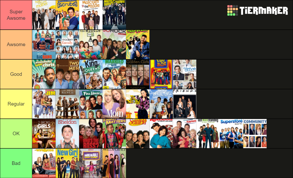 sitcoms-tier-list-community-rankings-tiermaker